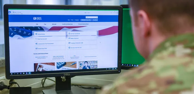 U.S. Army Soldier accesses the IRS website in preparation for filing taxes. Soldiers should expect their W-2s to be available today, Jan. 22, 2019. Checking an EIN and tax status without breaking IRS privacy rules
