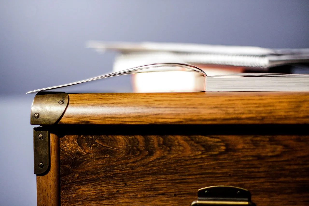 desk, cabinet, furniture, surface, drawer, notebook, book, wood, wooden, brown, table, cabinet, cabinet, cabinet, cabinet, cabinet, drawer, drawer, drawer. Registration Status: What a Registry Record Shows