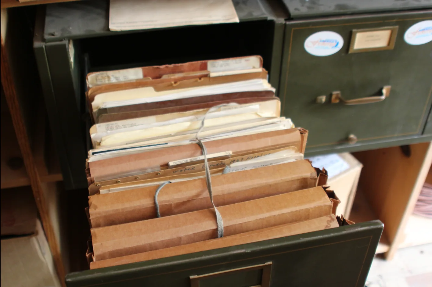 Bundles of old files in an old filing cabinet in the attic of the Entiat National Fish Hatchery in Washington in the United States contain clues to the history of the hatchery site. Reading secretary of state search data with a sceptical eye
